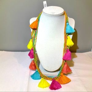 NEW‼️Francesca’s Beaded Tassel Necklace Long Color